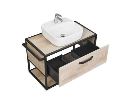 Тумба ЛОФТ ФАБРИК 80, дуб эндгрейн (под раковину ФАБИА 80, VICTORIA-N 80, ОДРИ)