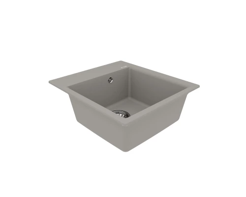 Кухонная мойка Lemark HANKA 450 врезная прямоугольная из кварцгранита, Грей