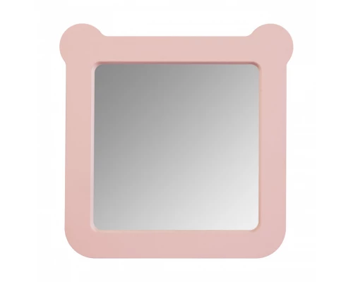 Зеркало КАСПЕР МИШКА, квадратное, розовый матовый