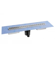 Желоб водосток В1 ANTIK 300, матовый хром, S-сифон D50/105 H50 вертикальный, BERGES