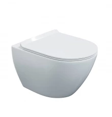 Унитаз подвесной PUMA Rimless сиденье дюропласт Toma Slim SO, микролифт, быстросъем, белый, BERGES