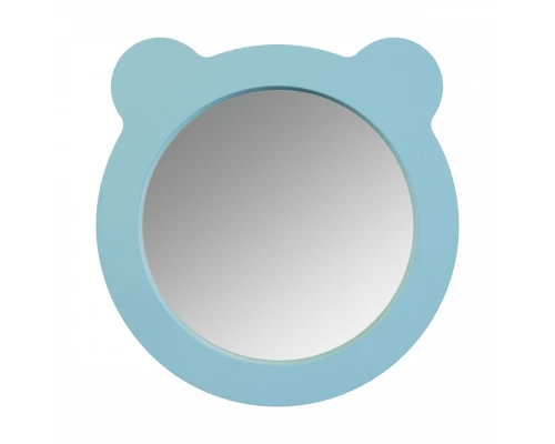 Зеркало КАСПЕР МИШКА , круглое, голубой матовый