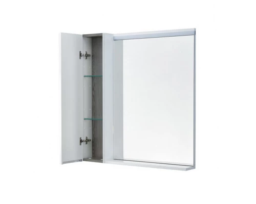 Зеркальный шкаф РЕНЕ 80, белый, грецкий орех