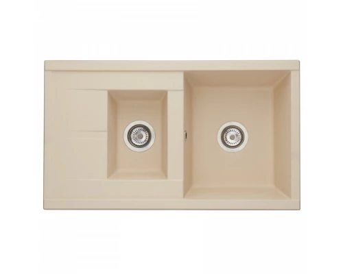 Мойка для кухни  Делия 87 870x510x218 мм, прямоуг. с крылом и доп. чашей, шампань