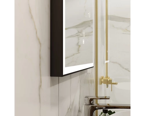 Зеркало Frame Black LED 600х800