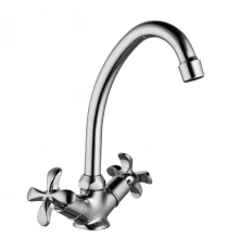 Flora Смеситель для кухни, пов.излив 177мм, р/ДВ, хром, LM, LM0104C