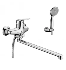 Luna Смеситель для ванны, плоск.пов.излив 350мм лейка, р/ОД, хром, LM, LM4151C