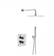 Встраиваемая термостатическая душевая система с тропическим душем и душевым комплектом DRAKO K338701