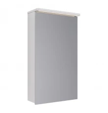 Шкаф зеркальный Lemark ZENON 45х80 см 1 дверный, петли слева, с козырьком-подсветкой, с розеткой, цв