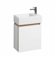 Тумба ЭКЛИПС М 46, подвесная, левая, эбони светл. (под раковину ЭРИС 46)