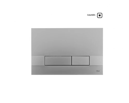 Панель механ. двойная Narrow, пластик, хром матовый, OLI