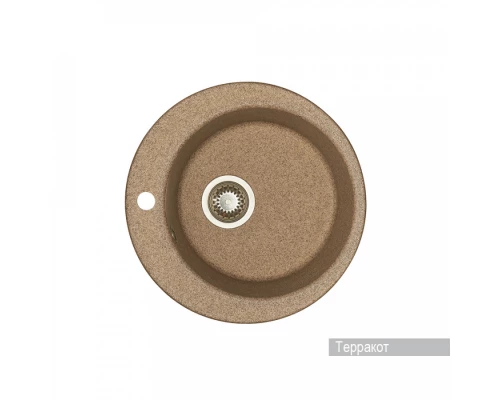 Мойка для кухни  Иверия 480x480x190 мм,круглая, терракот