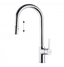 Смеситель высокий для кухни однорычажный с выдвижной лейкой DRAKO 337902V1