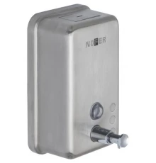 Диспенсер для мыла Nofer из нержавеющая. Стали матовый 1200 мл. прямоугольная с пластиком внутри