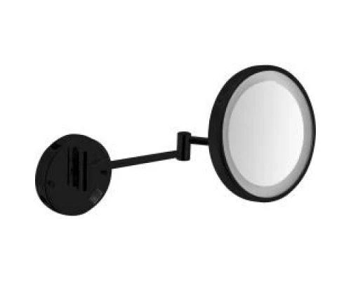 Зеркало с регулировкой и led-подсветкой, увеличение х3, Ø160 мм VANITY 08006.N черное