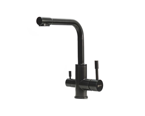 Expert Смеситель для кухни, выс.пов.излив 210мм фильтр.воды, р/ОД, черный нано, LM, LM5061BLN