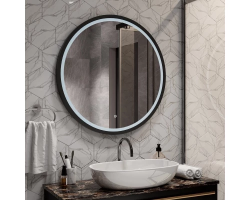 Зеркало Style  Black LED D 800