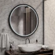 Зеркало Style  Black LED D 800