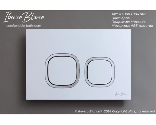 Кнопка смыва IBERICA BLANCA ESTI-Q ABS-пластик, хром матовый (IB.B083.004.002)