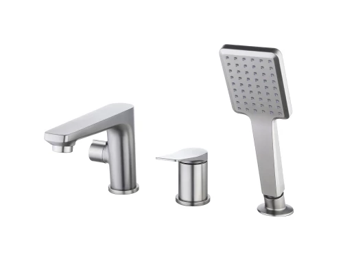 Bronx Смеситель для ванны, монолит.корот.излив166мм  на борт на 3 отв,р/ОД, графит, LM, LM3745GM