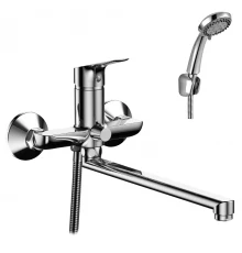 RS29 Смеситель для ванны, плоск.пов.излив 350мм, р/ОД, хром, ROS, RS29-33