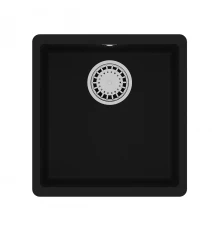 Кухонная мойка Lemark SINARA 400-U подстольного монтажа из кварцгранита, Антрацит 
