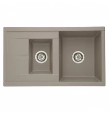 Мойка для кухни  Делия 87 870x510x218 мм, прямоуг. с крылом и доп. чашей, серый шелк