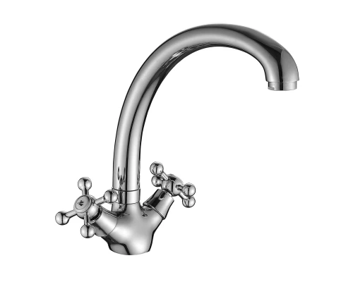 DR54 Смеситель для кухни, выс.пов.излив 214мм, р/ДВ, хром, DR, DR54029