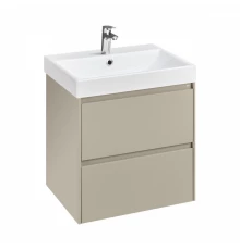 ONA Модуль для раковины 600 мм, 585x450x565 мм, с 2 ящ., бежево-серый матовый, ROCA