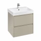 ONA Модуль для раковины 600 мм, 585x450x565 мм, с 2 ящ., бежево-серый матовый, ROCA