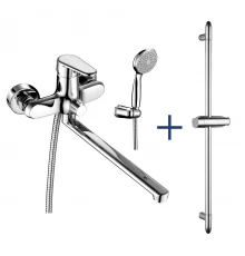  Комплект 2 в 1: POINT Смесители для ванны +  душ. гарнитур, хром, LM, LM0379C