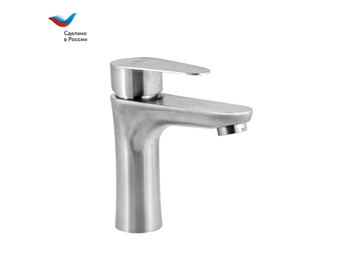 СТАЛЬ Смеситель для умывальника с коротким изливом,одноручный, СЛАВЕН,НЖ12