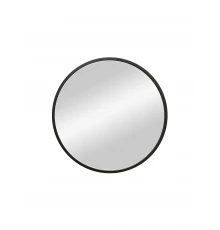 Зеркало Мун, черное, D 350, в МДФ раме