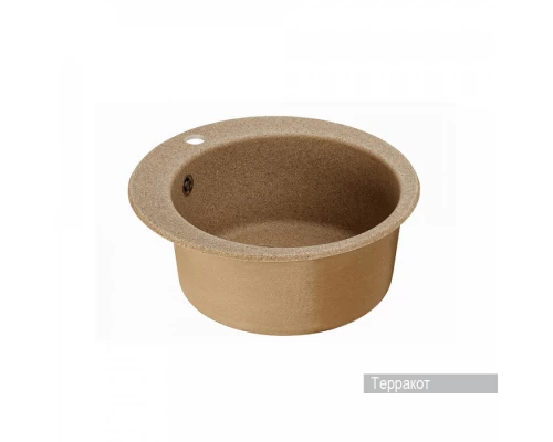 Мойка для кухни  Иверия 480x480x190 мм,круглая, терракот