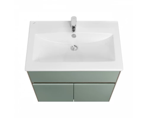 Тумба ФОРЕСТ 75, 1 ящ., 2 дв., дуб рошелье/сумеречный голубой (под раковину ЭЛИНА 75)