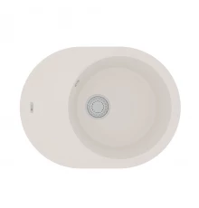 Кухонная мойка Lemark LACHA 620 врезная овальная с крылом из кварцгранита, Жасмин 