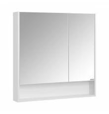Зеркальный шкаф СКАНДИ 90, подвесной, белый