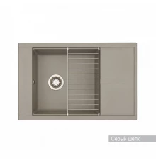 Мойка для кухни Делия 78 787x516x218 мм, прямоуг. с крылом, серый шелк