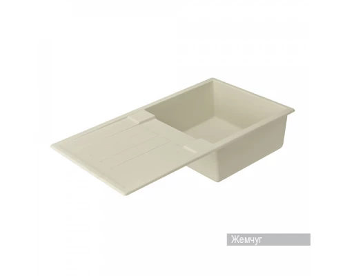 Мойка для кухни  Верона 855x500x210 мм, прямоуг. с крылом, жемчуг