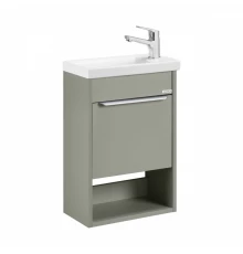 Тумба с раковиной AQUATON Хоуп 40 подвесная, 1 ящик, хаки