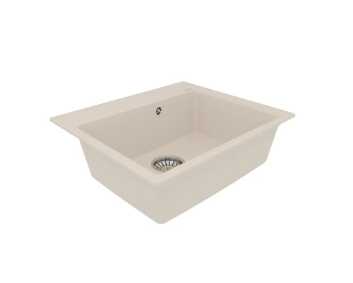 Кухонная мойка Lemark HANKA 570 врезная прямоугольная из кварцгранита, Шампань 