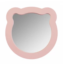 Зеркало КАСПЕР МИШКА, фигурное, розовый матовый