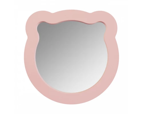Зеркало КАСПЕР МИШКА, фигурное, розовый матовый