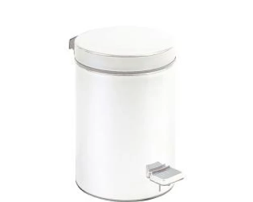 Ведро из нерж. стали белое 12 л. с педалью 09100.12.W, шт