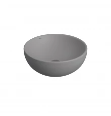Раковина Mascon накладная, Ø 45 см, без отверстия под смеситель,  круглая, серый матовый, BERGES
