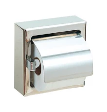 Держатель  для 1 рулона туалетной  бумаги с крышкой  квадратный из нержавеющей стали  глянцевый