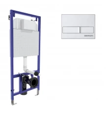 Инсталляция  для скрытого монтажа NOVUM L2 с кнопкой хром матовый, BERGES
