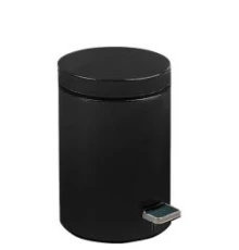 Ведро 5 л. с педалью из стали, черное, 09100.05.N шт