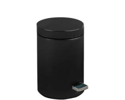 Ведро 5 л. с педалью из стали, черное, 09100.05.N шт