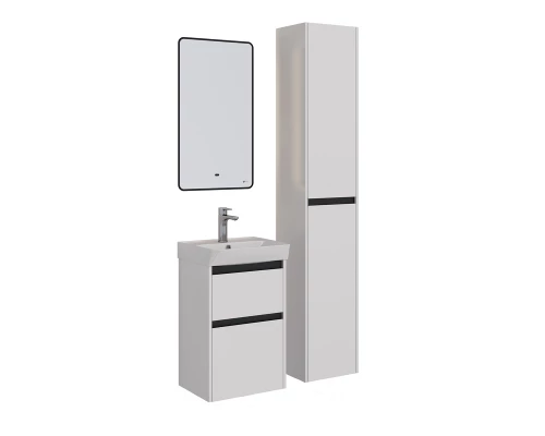 Зеркало Lemark MIOBLACK 45х80 см с интерьерной подсветкой, с подогревом